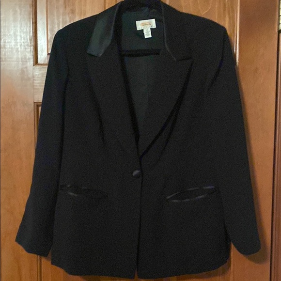 Talbots Black Dress and Structured Blazer with Notched Lapel Size 12 Petite - Picture 7 of 10